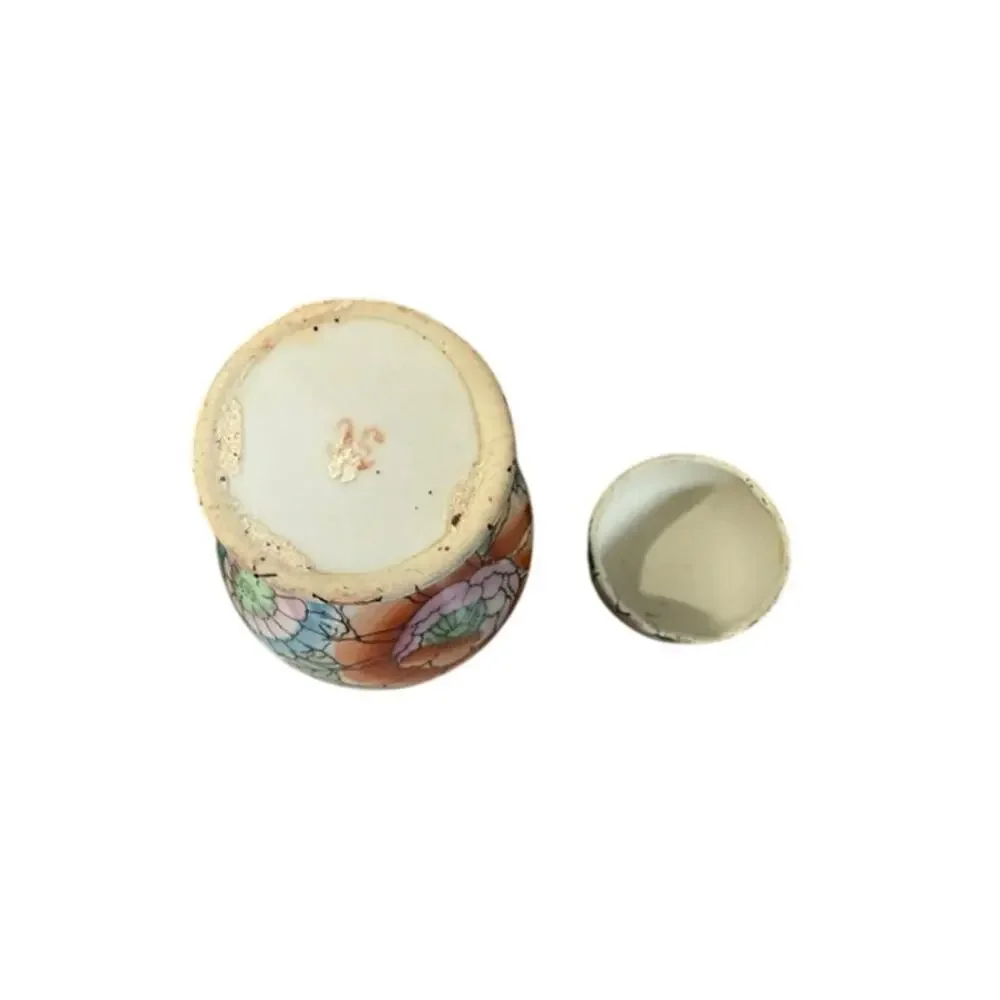 Vintage chinese floral ginger jar vase - 5
